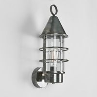 Eastwood Exterior Wall Light Silver Brass - ELPIM30677AS