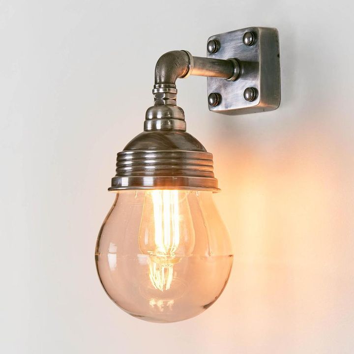 Dover Outdoor Wall Lamp Antique Silver - ELPIM51119AS