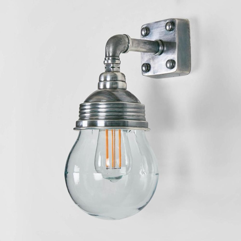Dover Outdoor Wall Lamp Antique Silver - ELPIM51119AS