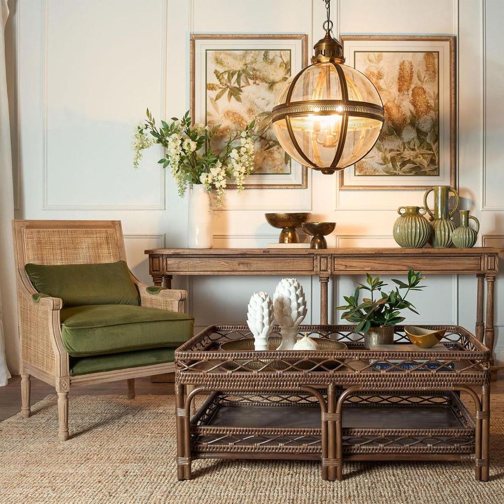 Saxon 3 Light Pendant Large Antique Brass - ELCITWRT18LAB