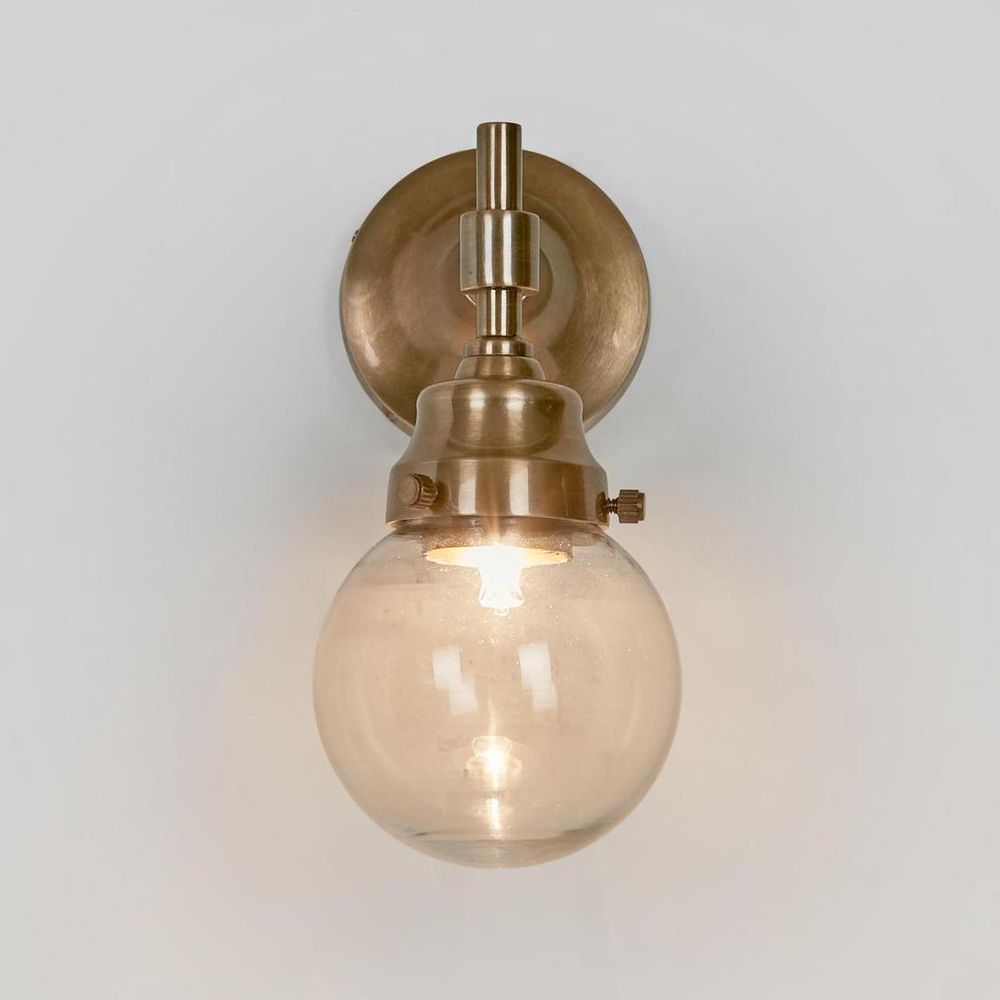 Iceberg Exterior Wall Light Antique Brass Glass - ELPIM52100AB