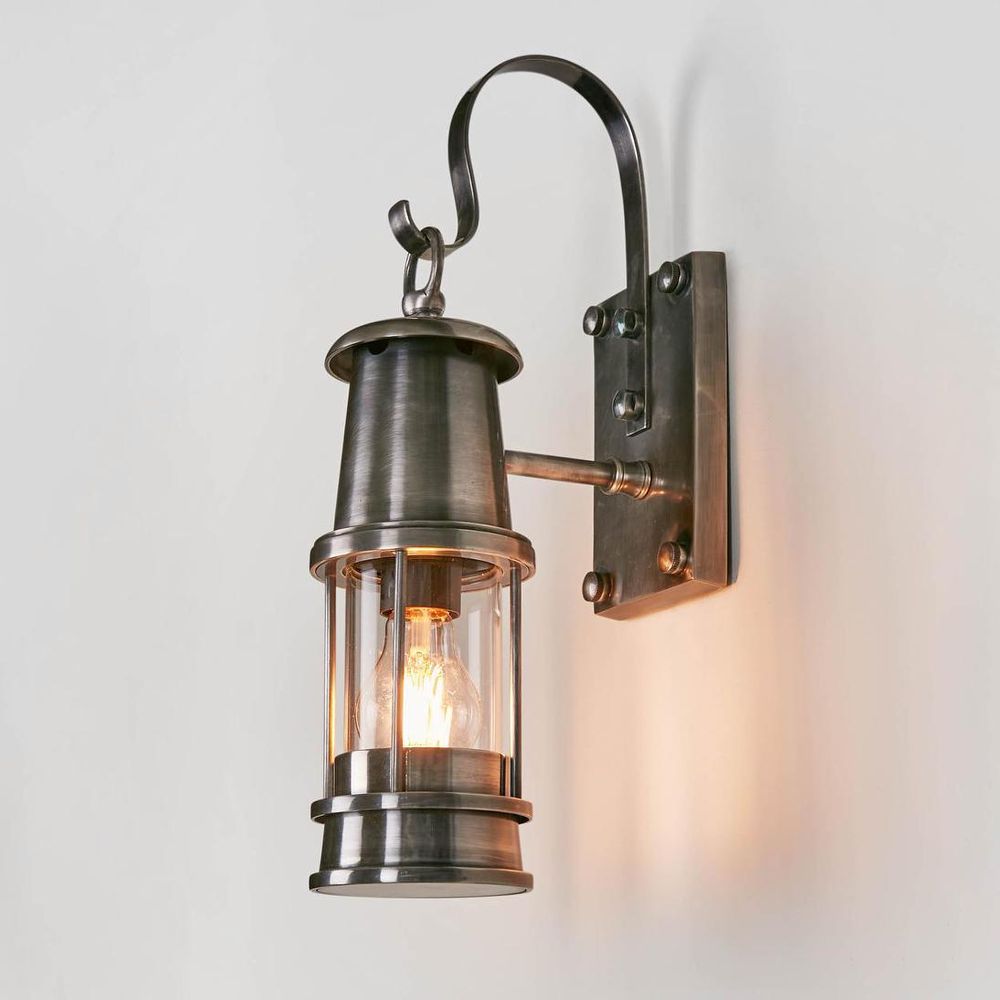 Liberty Exterior Wall Light Antique Silver Brass - ELPIM51296AS