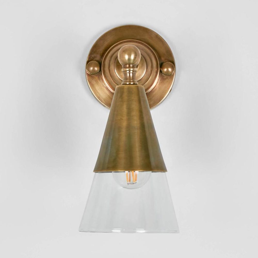 Otto Wall Sconce Antique Brass Glass - ELPIM31376GLAAB