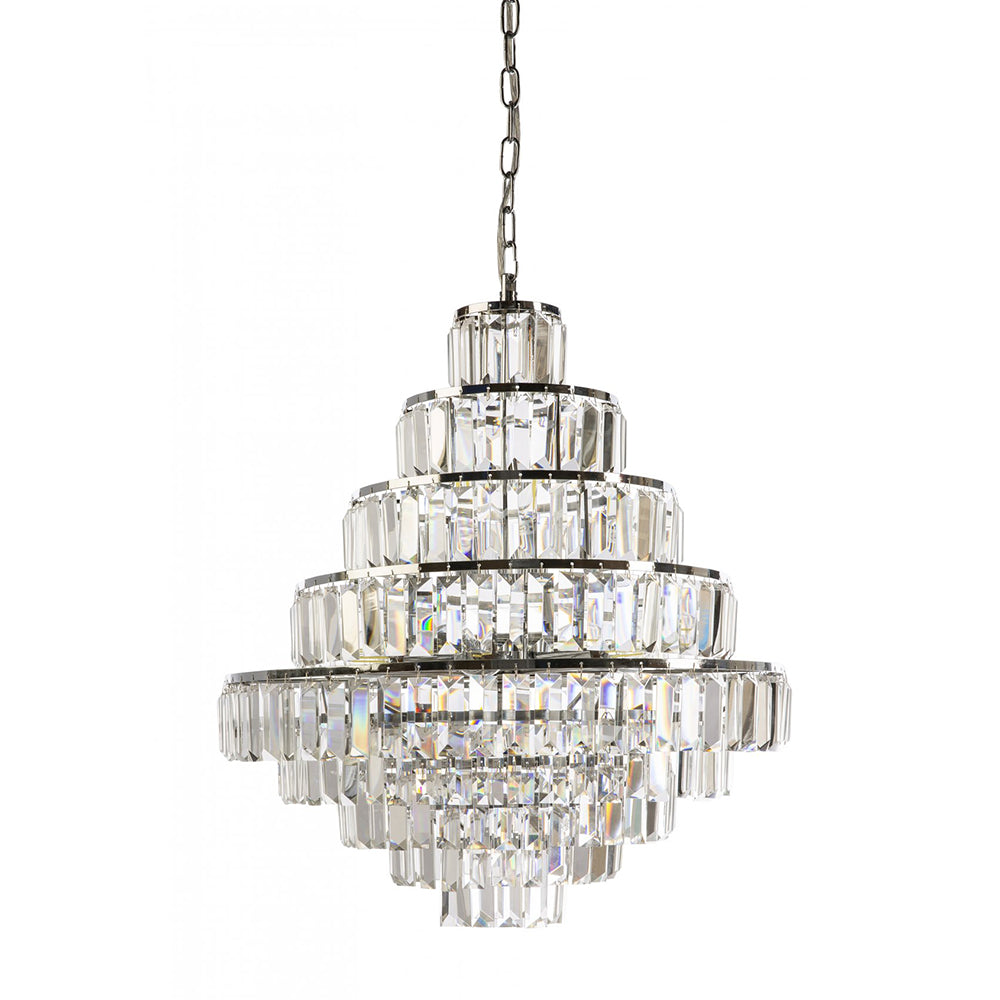 Buy Chandeliers Australia Fiorentino Lighting - PIRAMIDO 9 Light Crystal Chandelier Chrome