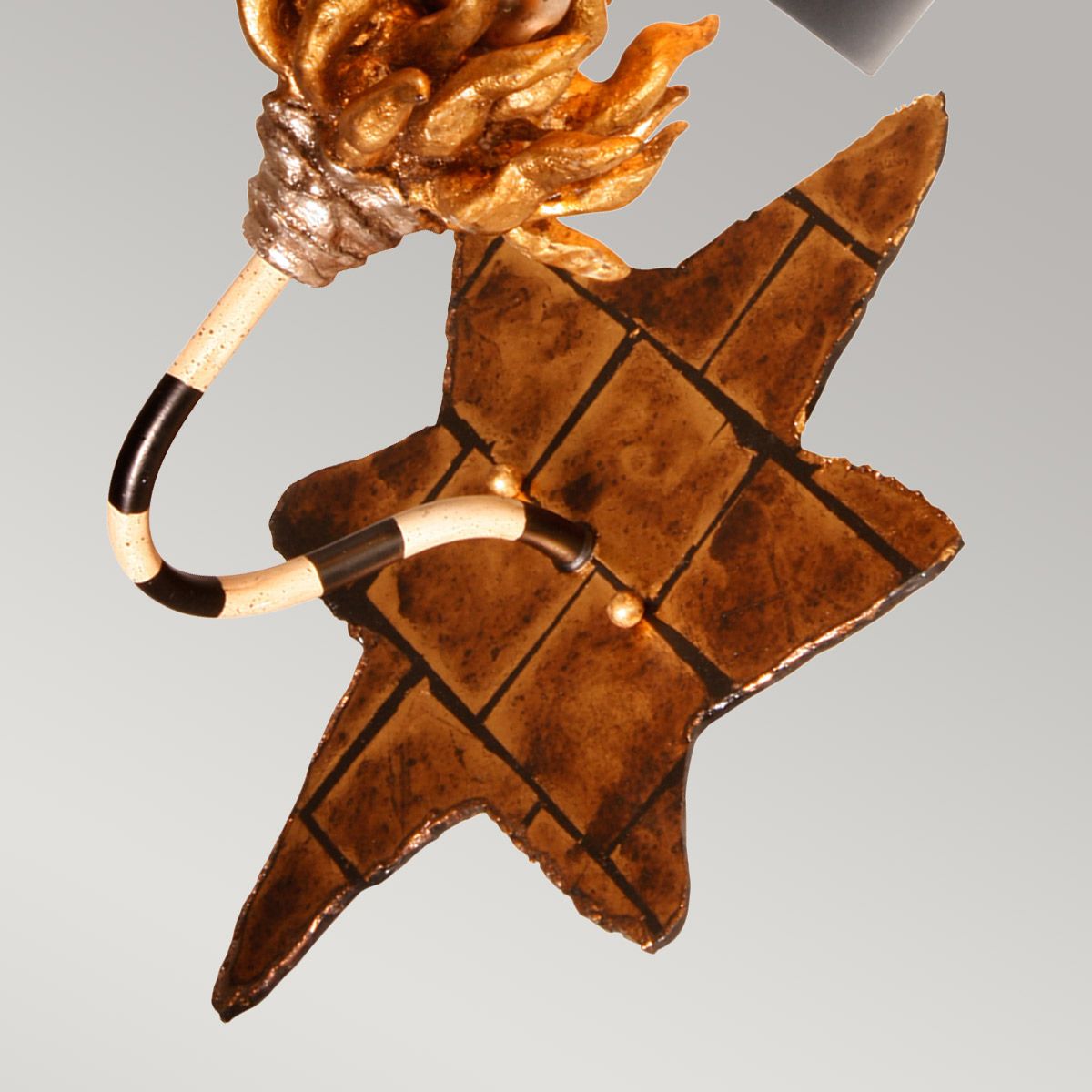 Audubon 1 Light Wall Light Black, White & Gold - FB-AUDUBON1