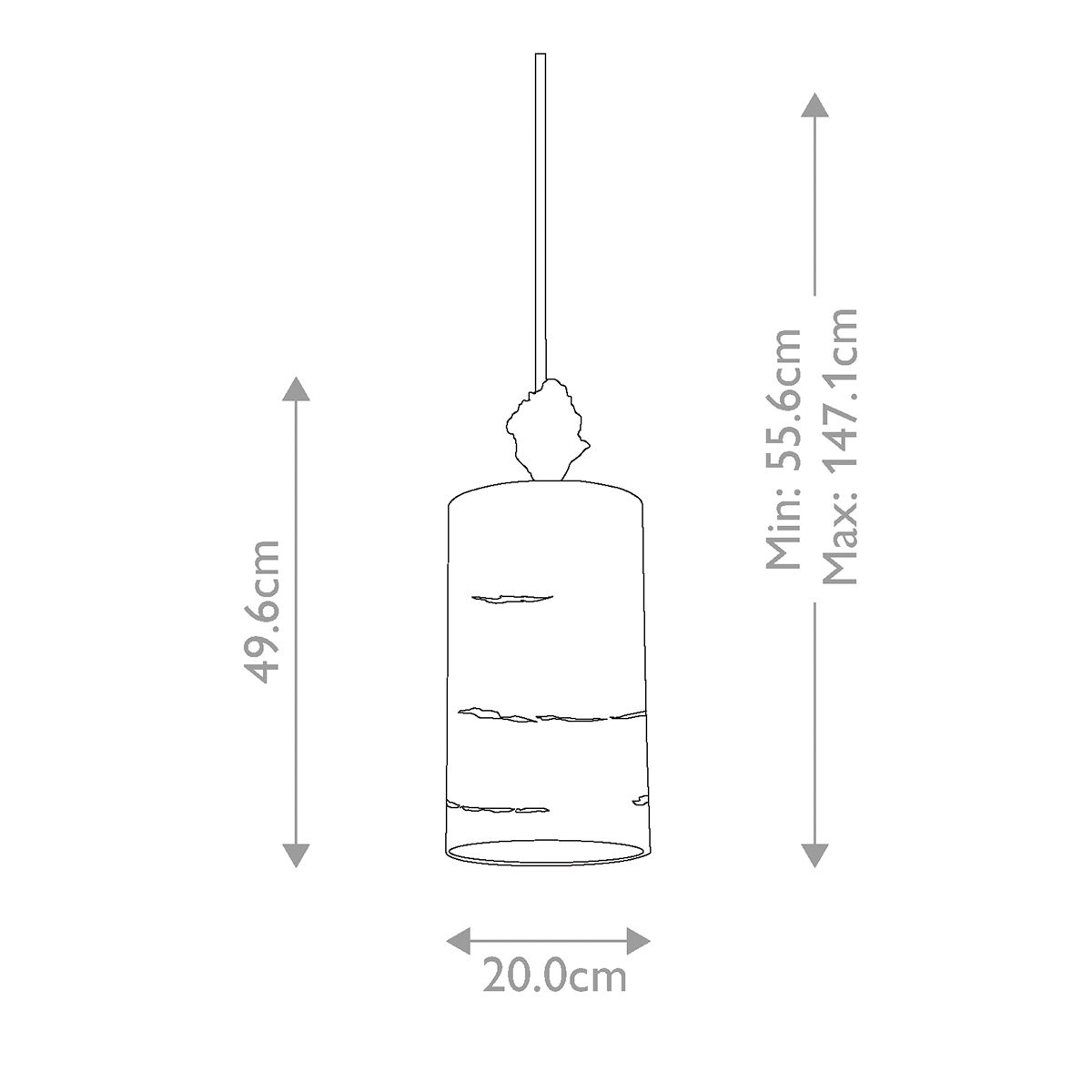 Fragment Small Pendant Light Aged Gold - FB-FRAGMENT-G-PS