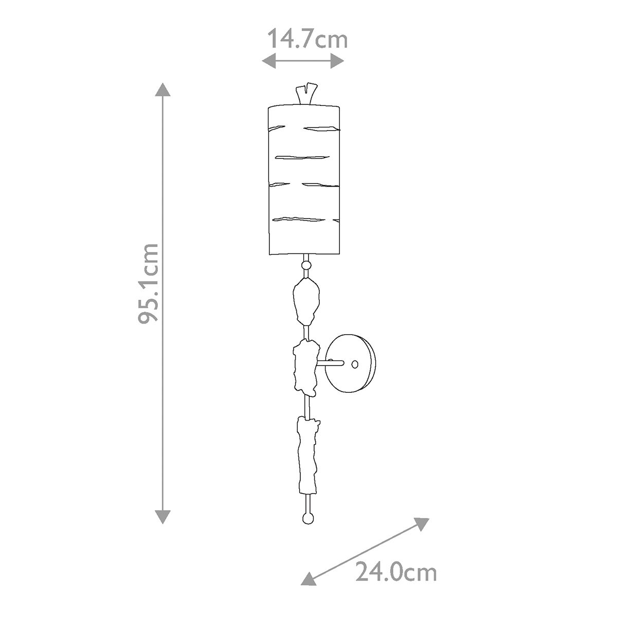 Fragment Wall Light Aged Silver - FB-FRAGMENT-S1
