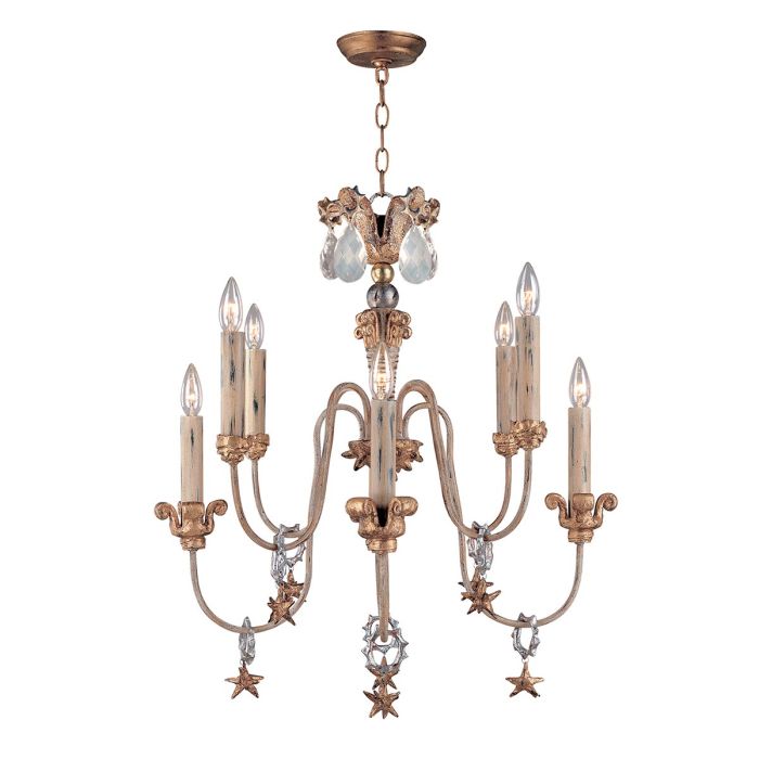 Mignon 8 Light Chandelier Gold & Silver - FB-MIGNON8