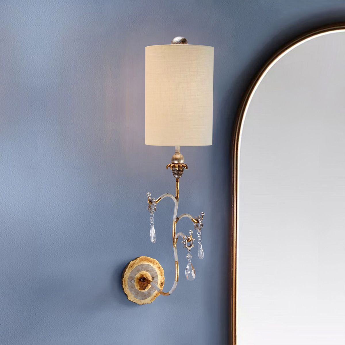 Tivoli Wall Light Gold & Cream Patina - FB-TIVOLI-W1-GD