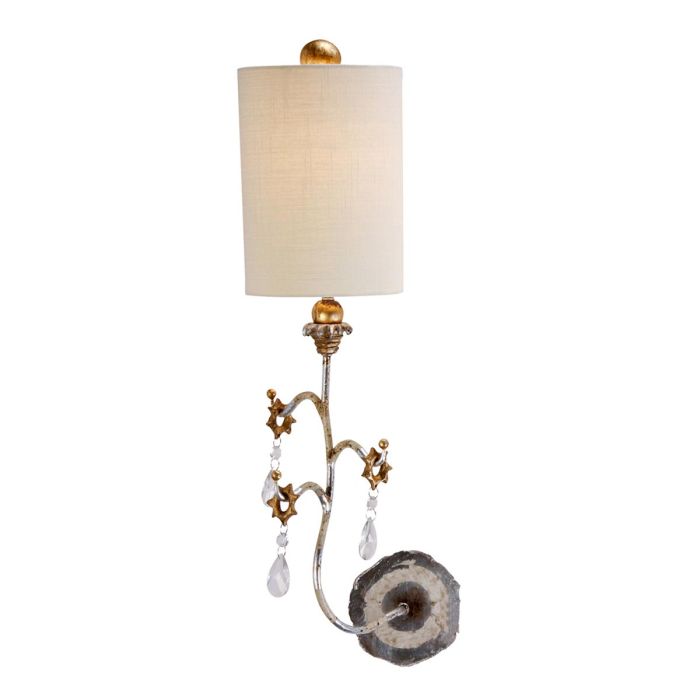 Tivoli Wall Light Silver & Cream Patina - FB-TIVOLI-W1-SV