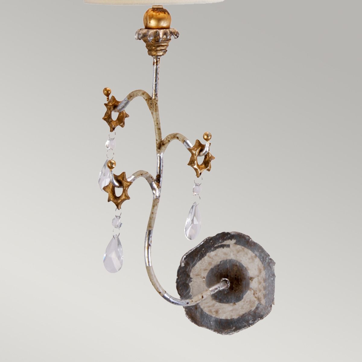 Tivoli Wall Light Silver & Cream Patina - FB-TIVOLI-W1-SV