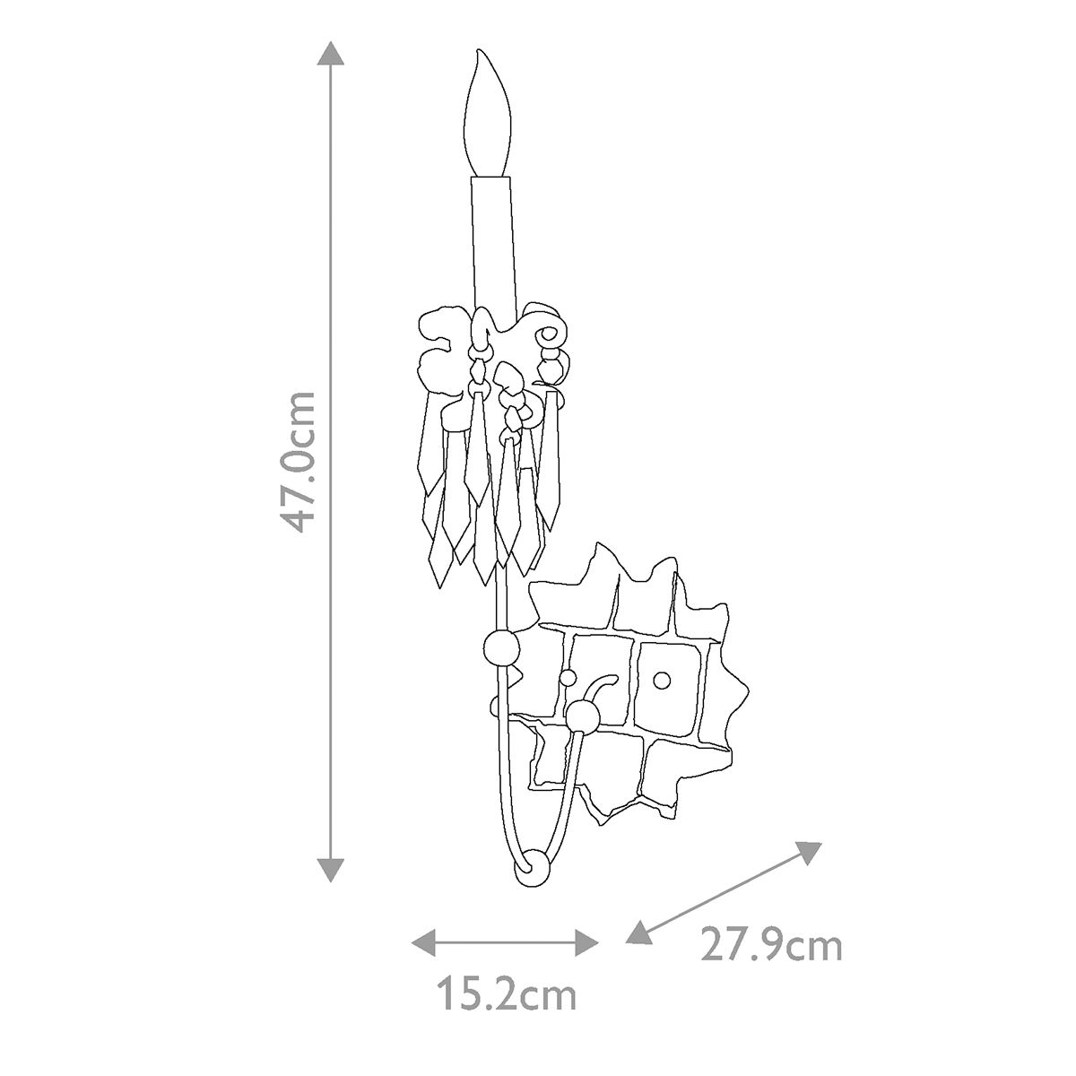 Venetian Wall Light Beige Patina & Gold - FB-VENETIAN-W1