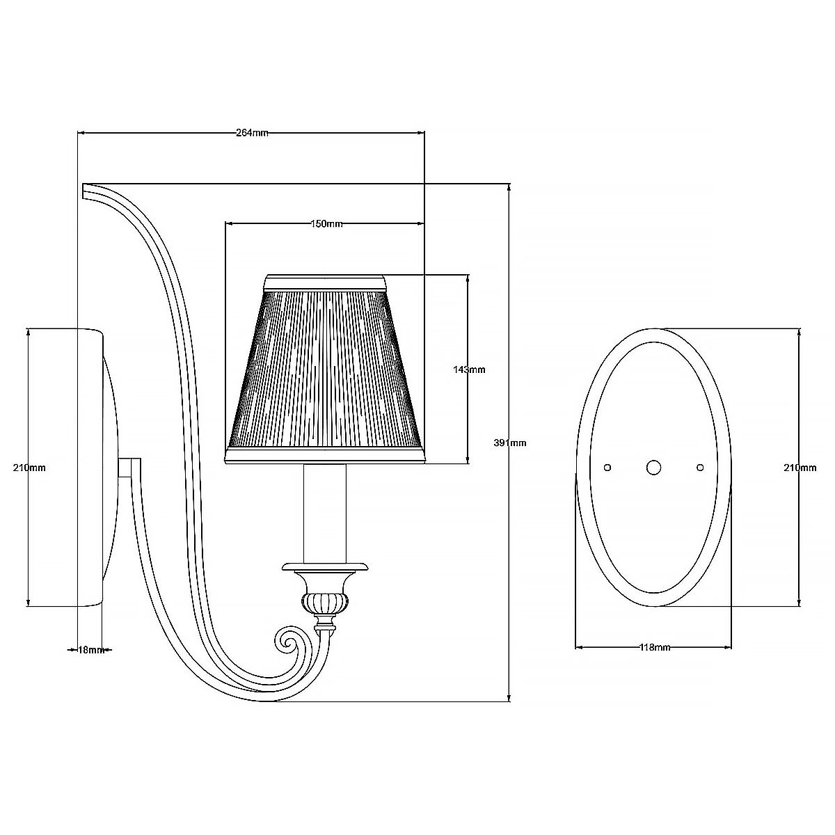 Abbey Wall Light Silver Sand - FE-ABBEY1