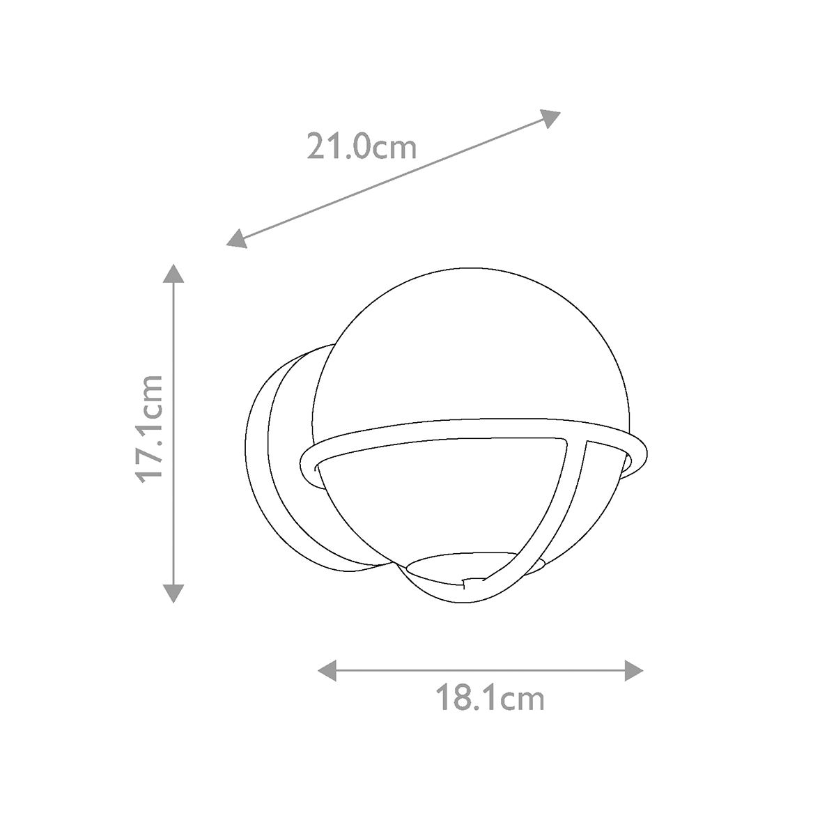 Apollo Wall Light Polished Nickel - FE-APOLLO1-PN