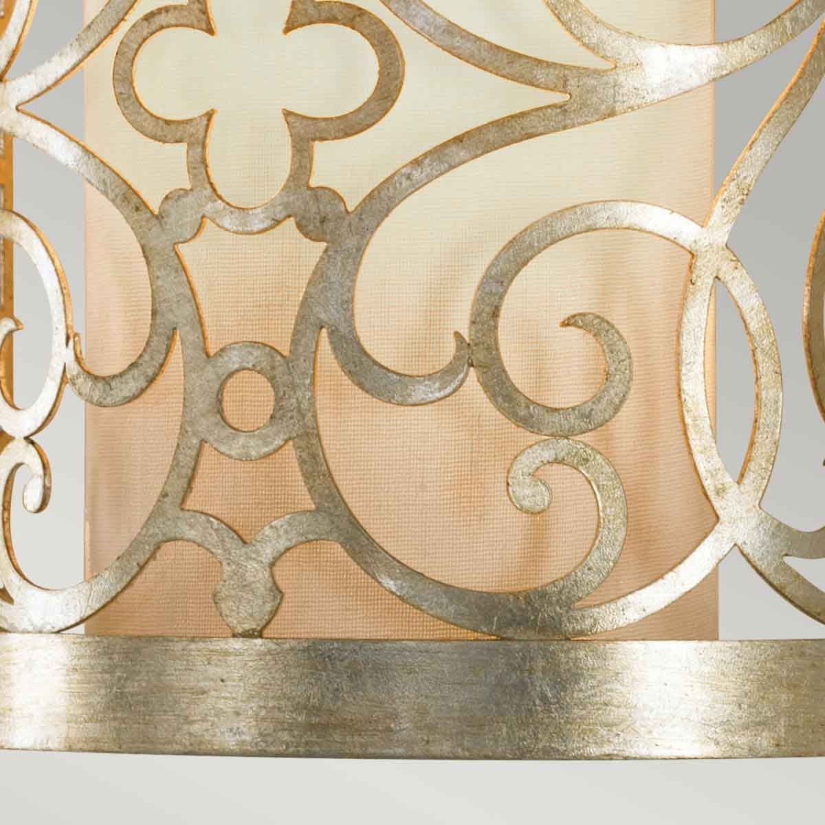 Arabesque Wall Light Silver Leaf Patina - FE-ARABESQUE1