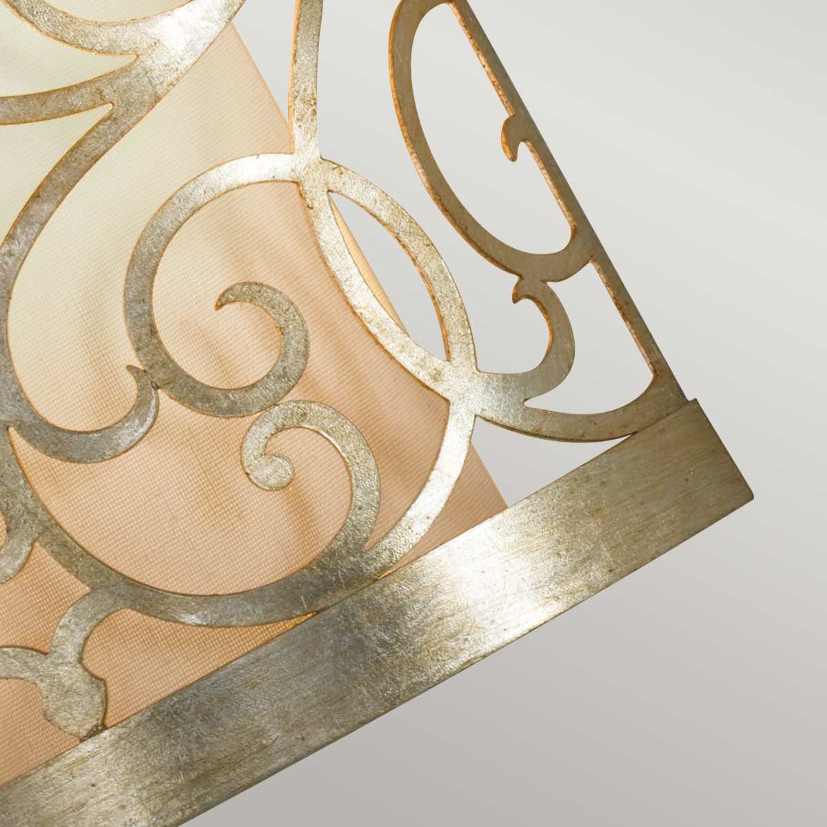 Arabesque Wall Light Silver Leaf Patina - FE-ARABESQUE1