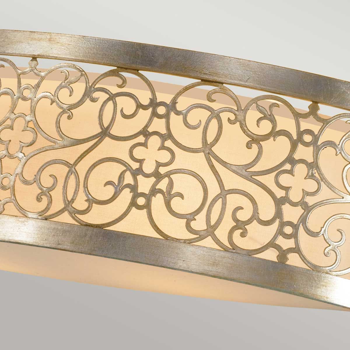 Arabesque 2 Light Wall Light Silver Leaf Patina - FE-ARABESQUE2