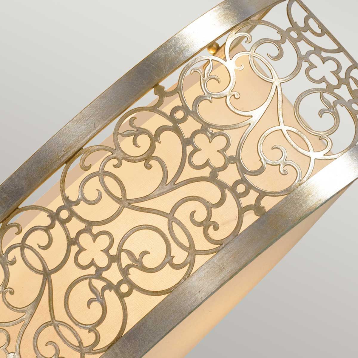 Arabesque 2 Light Wall Light Silver Leaf Patina - FE-ARABESQUE2