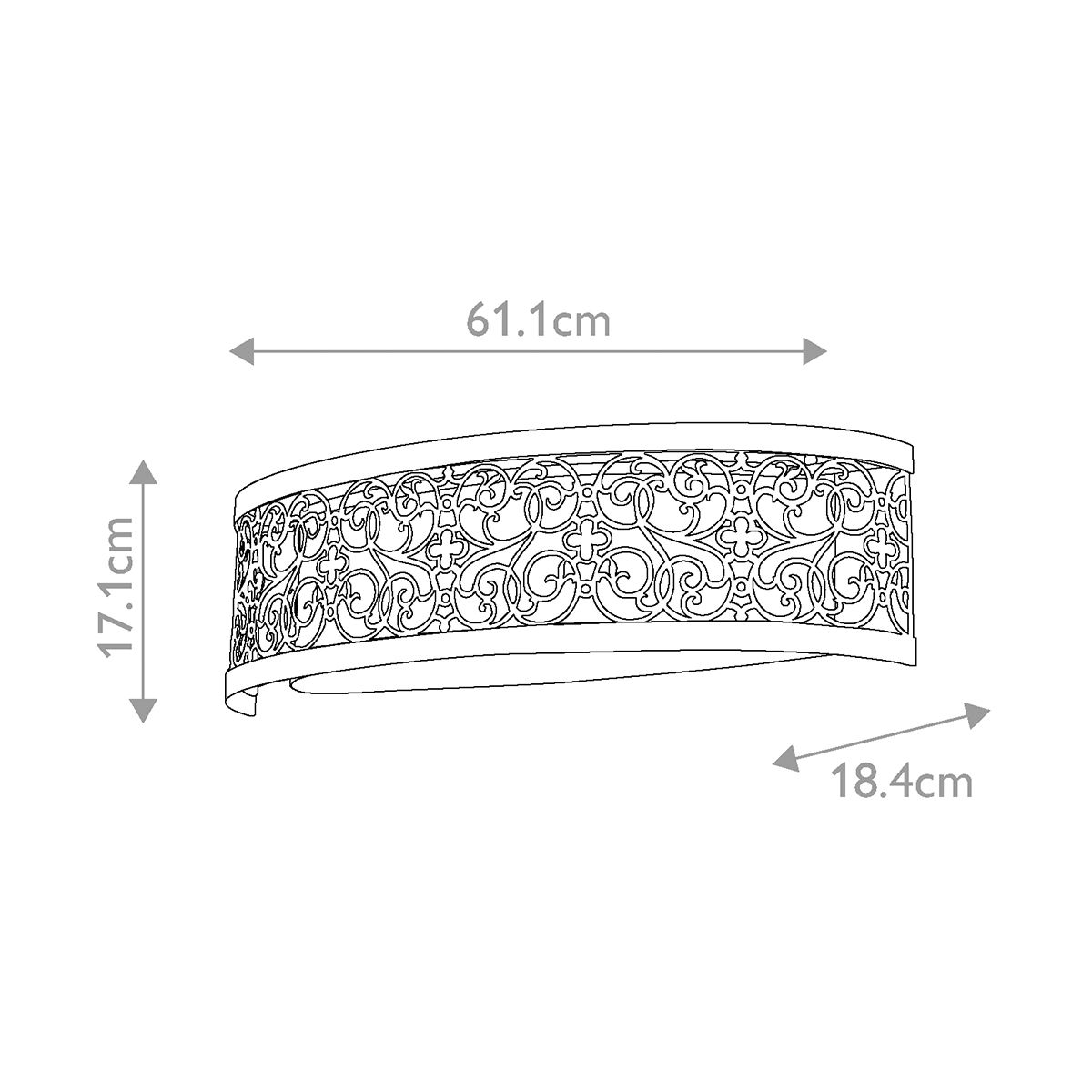 Arabesque 2 Light Wall Light Silver Leaf Patina - FE-ARABESQUE2