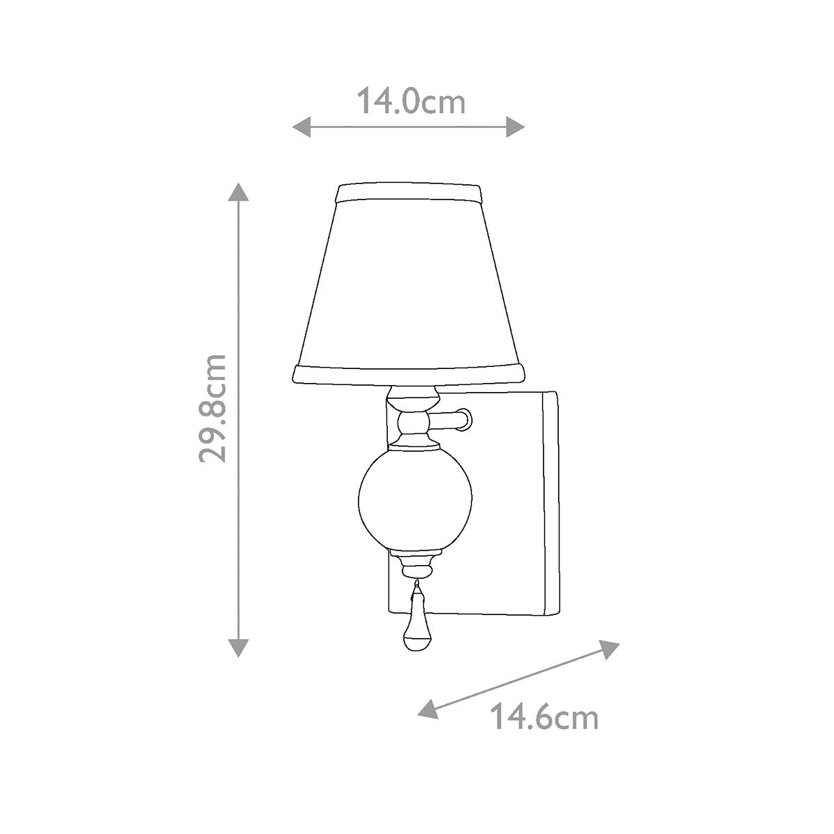 Argento Wall Light Oxidized Silver Leaf - FE-ARGENTO1