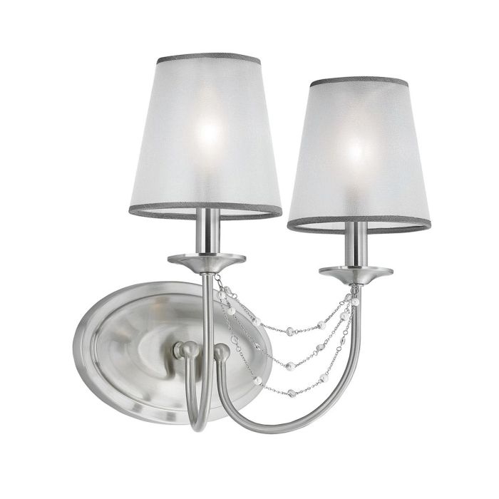 Aveline 2 Light Wall Light Brushed Steel - FE-AVELINE2