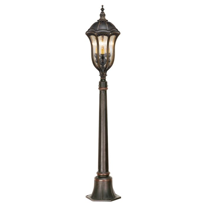 Baton Rouge 3 Light Bollard Walnut - FE-BATONRG4