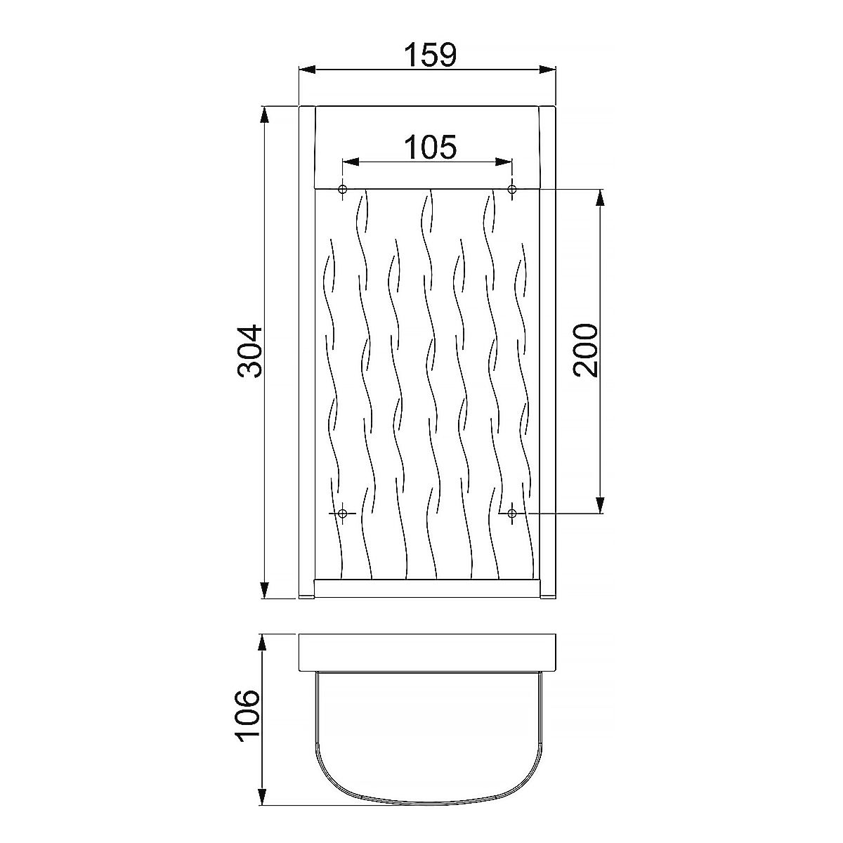 Bennie Large LED Wall Light Painted Brushed Steel - FE-BENNIE-L-PBS