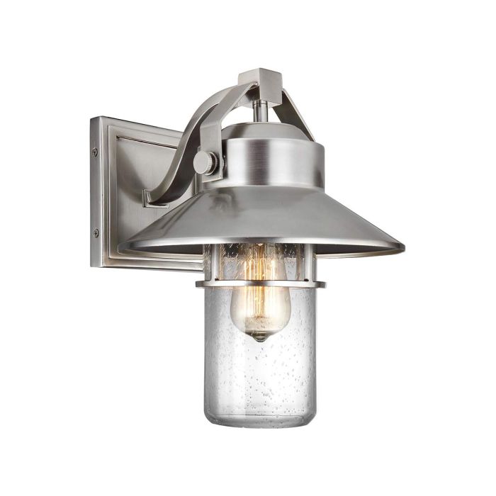 Boynton Medium Wall Lantern Painted Brushed Steel - FE-BOYNTON2-M
