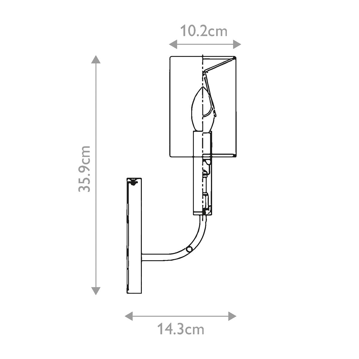 Brianna Wall Light Polished Nickel - FE-BRIANNA1-PN