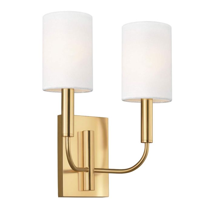 Brianna 2 Light Wall Light Burnished Brass - FE-BRIANNA2-BB
