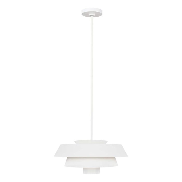 Baskin 1 Light Pendant Matte White - FE-BRISBIN-MW