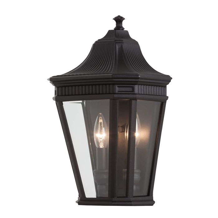 Cotswold Lane 2 Light Half Wall Lantern Black - FE-COTSLN7-BK