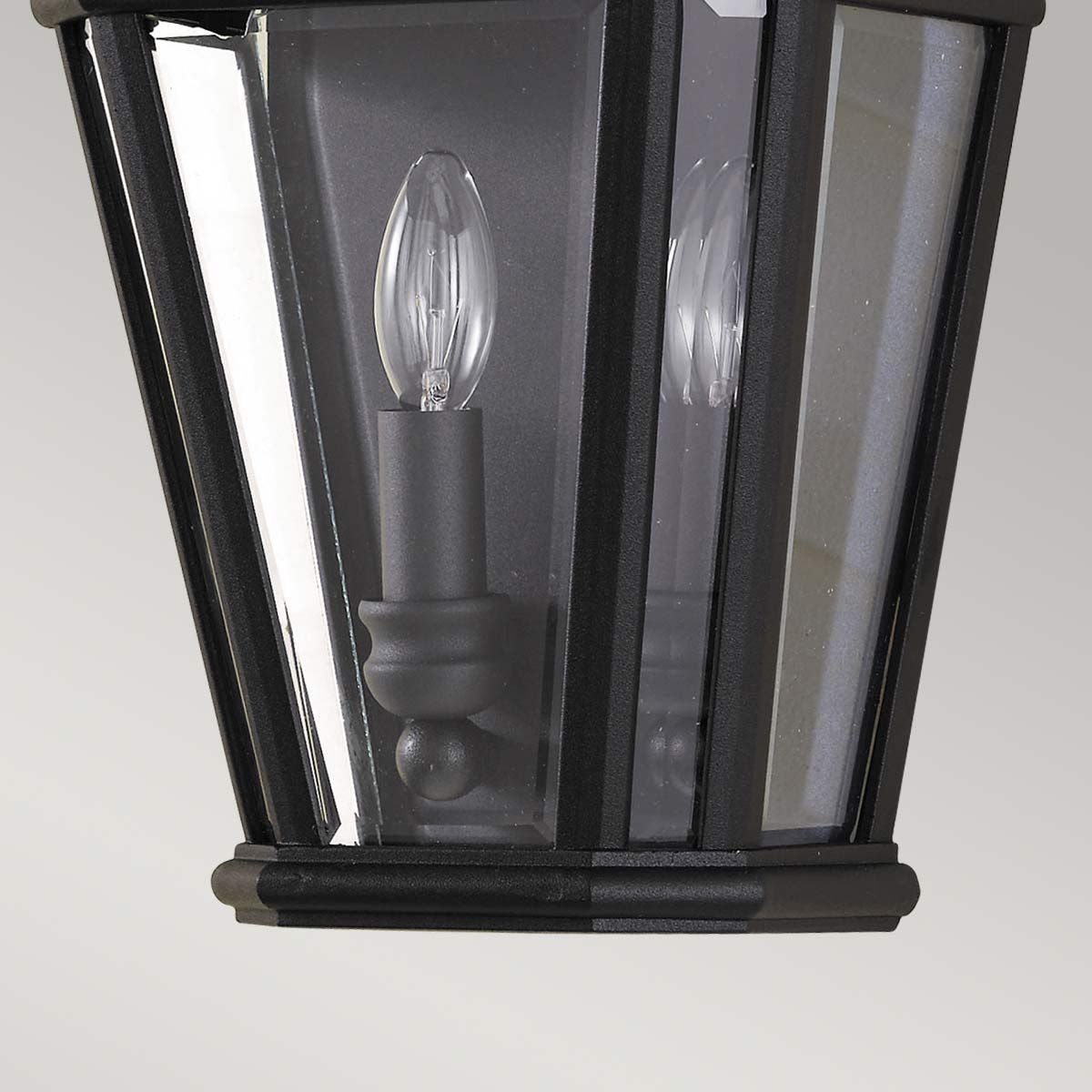 Cotswold Lane 2 Light Half Wall Lantern Black - FE-COTSLN7-BK