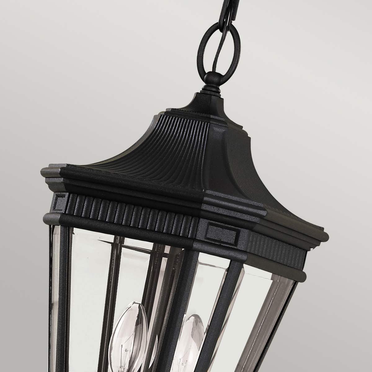 Cotswold Lane 2 Light Medium Chain Lantern Black - FE-COTSLN8-M-BK