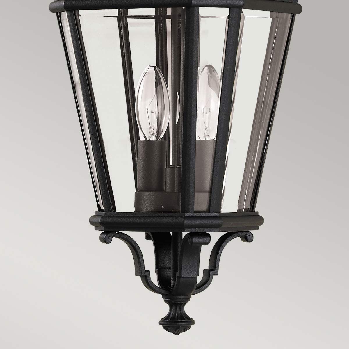 Cotswold Lane 2 Light Medium Chain Lantern Black - FE-COTSLN8-M-BK
