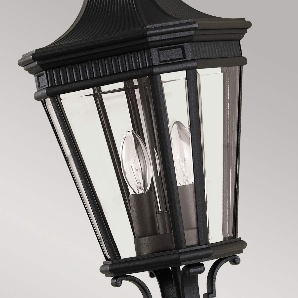 Cotswold Lane 2 Light Medium Chain Lantern Black - FE-COTSLN8-M-BK
