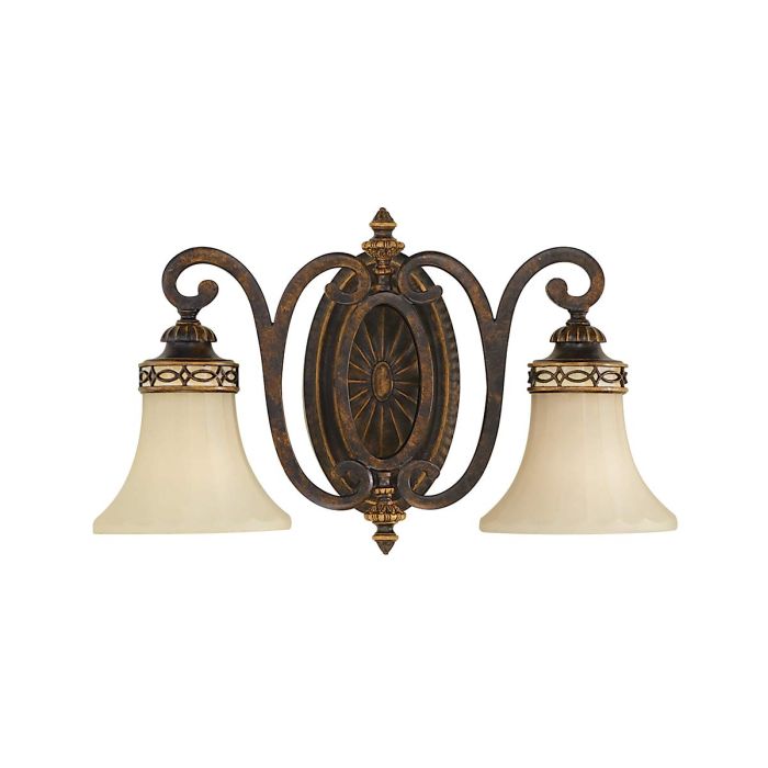 Drawing Room 2 Light Wall Light Walnut with Traditional Edwardian Style - FE-DRAWING-ROOM2-B