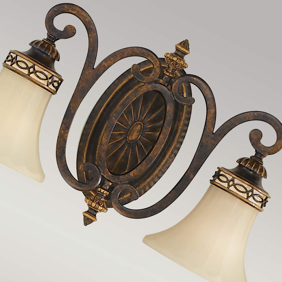Drawing Room 2 Light Wall Light Walnut with Traditional Edwardian Style - FE-DRAWING-ROOM2-B