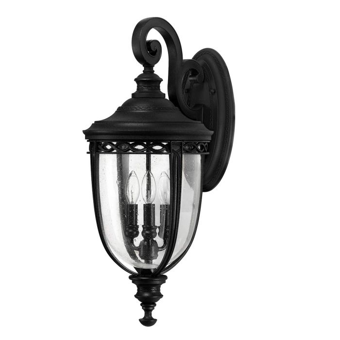 English Bridle 3 Light Large Wall Lantern Black - FE-EB2-L-BLK