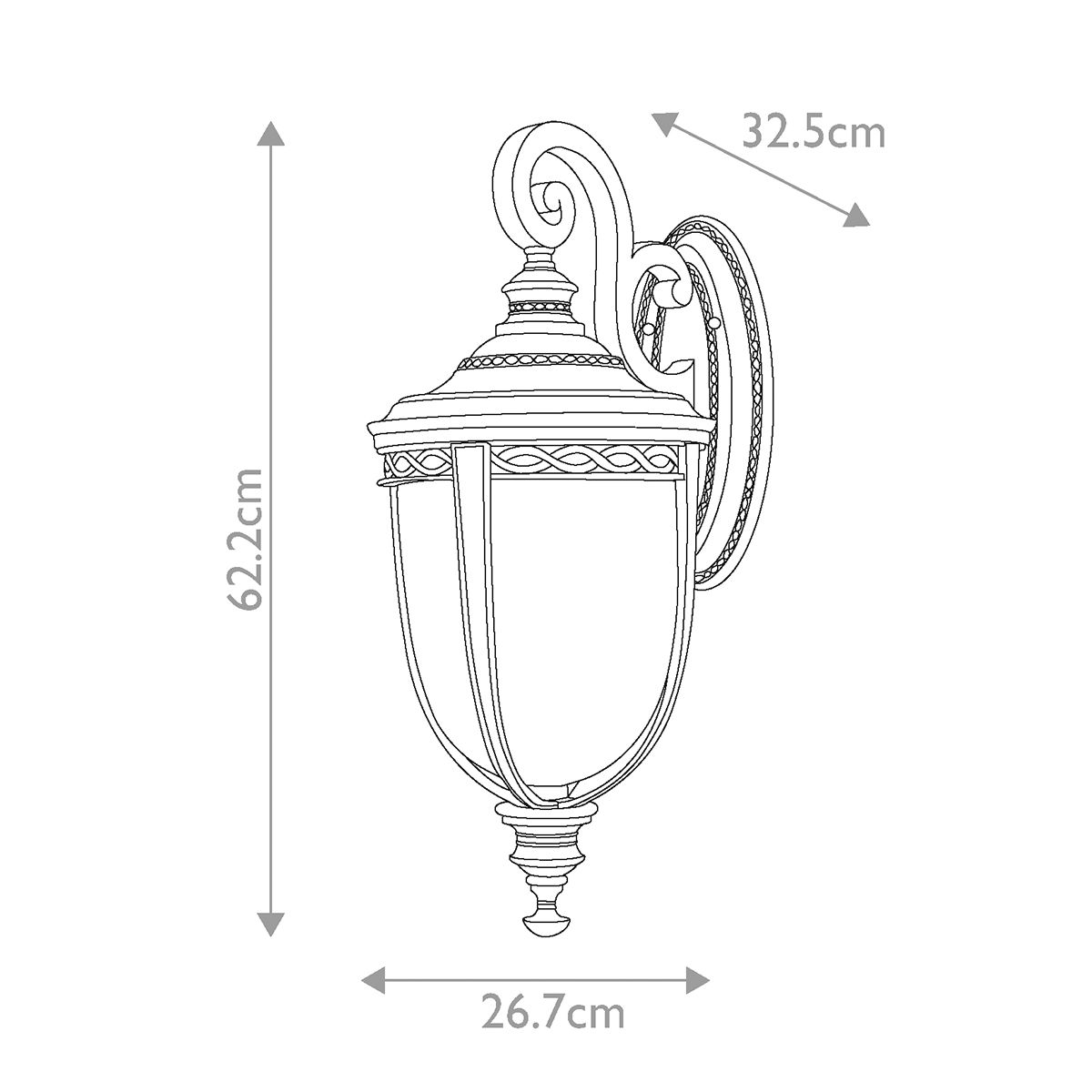 English Bridle 3 Light Large Wall Lantern British Bronze - FE-EB2-L-BRB