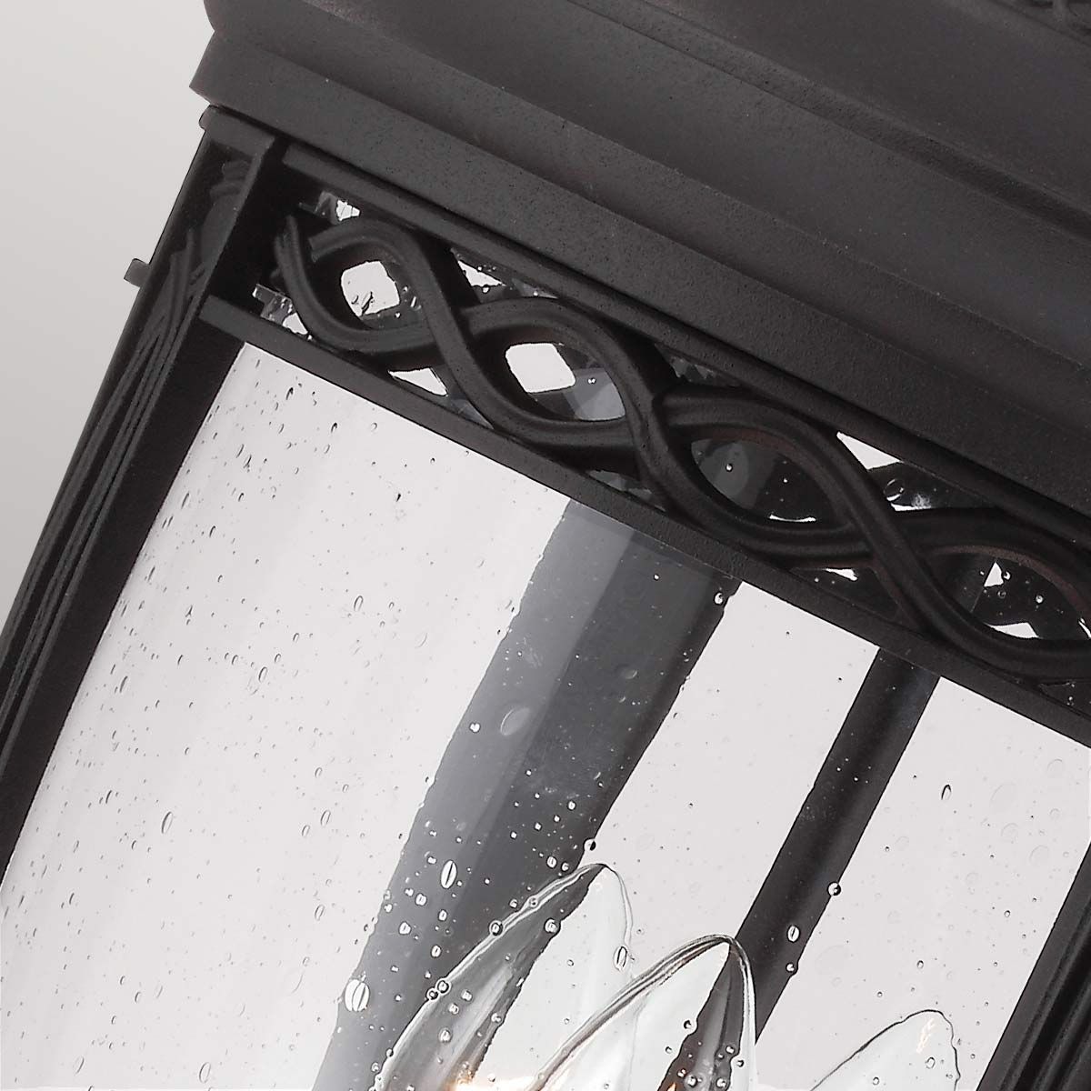 English Bridle 3 Light Large Pedestal Light Black - FE-EB3-L-BLK