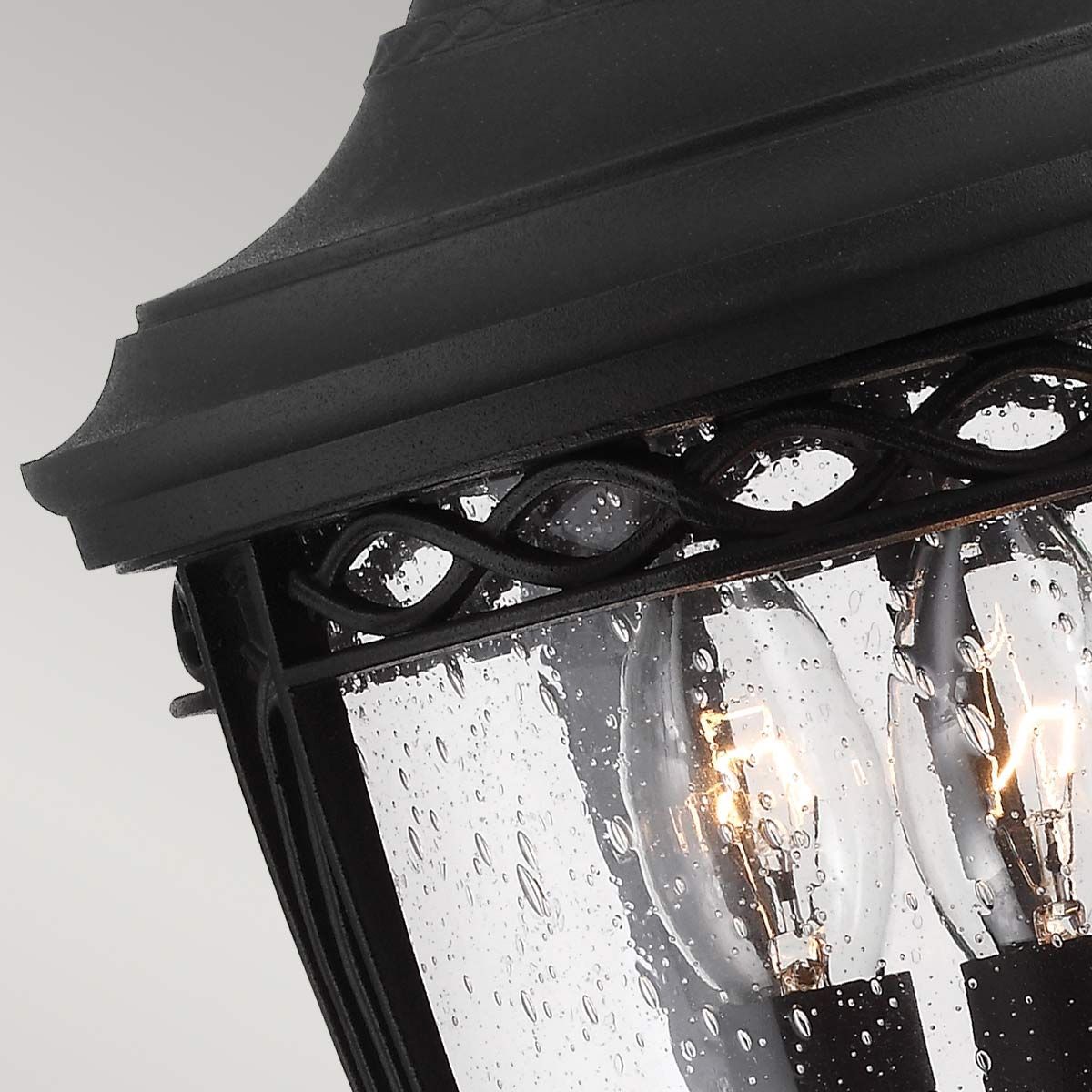 English Bridle 3 Light Medium Pedestal Light Black - FE-EB3-M-BLK