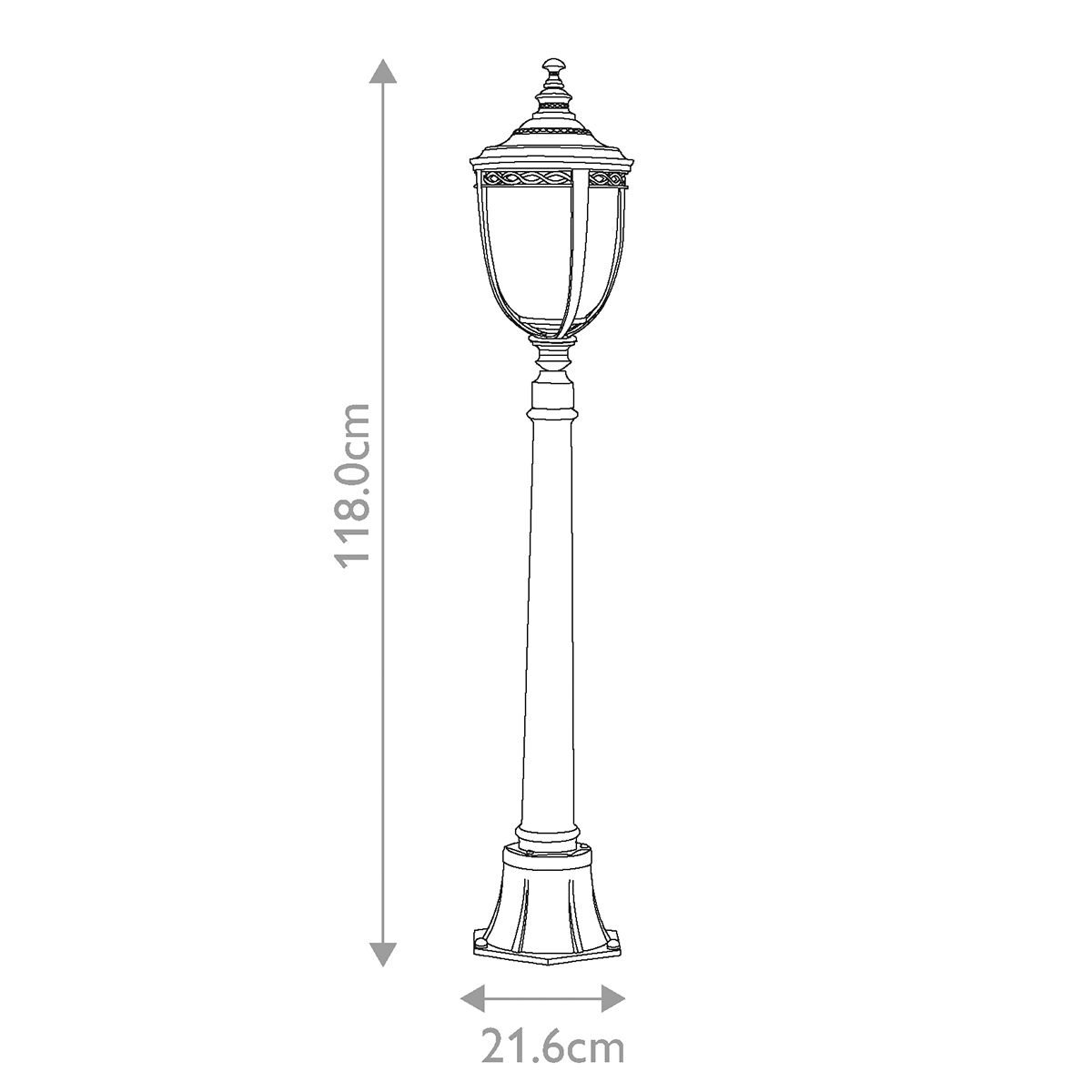 English Bridle 3 Light Medium Pillar Lantern British Bronze - FE-EB4-M-BRB