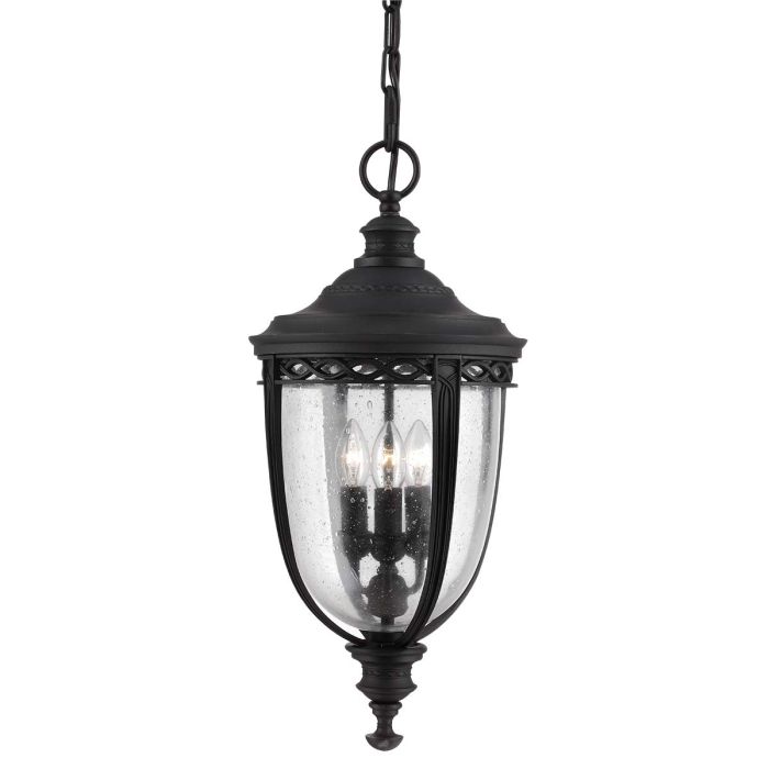 English Bridle 3 Light Large Chain Lantern Black - FE-EB8-L-BLK