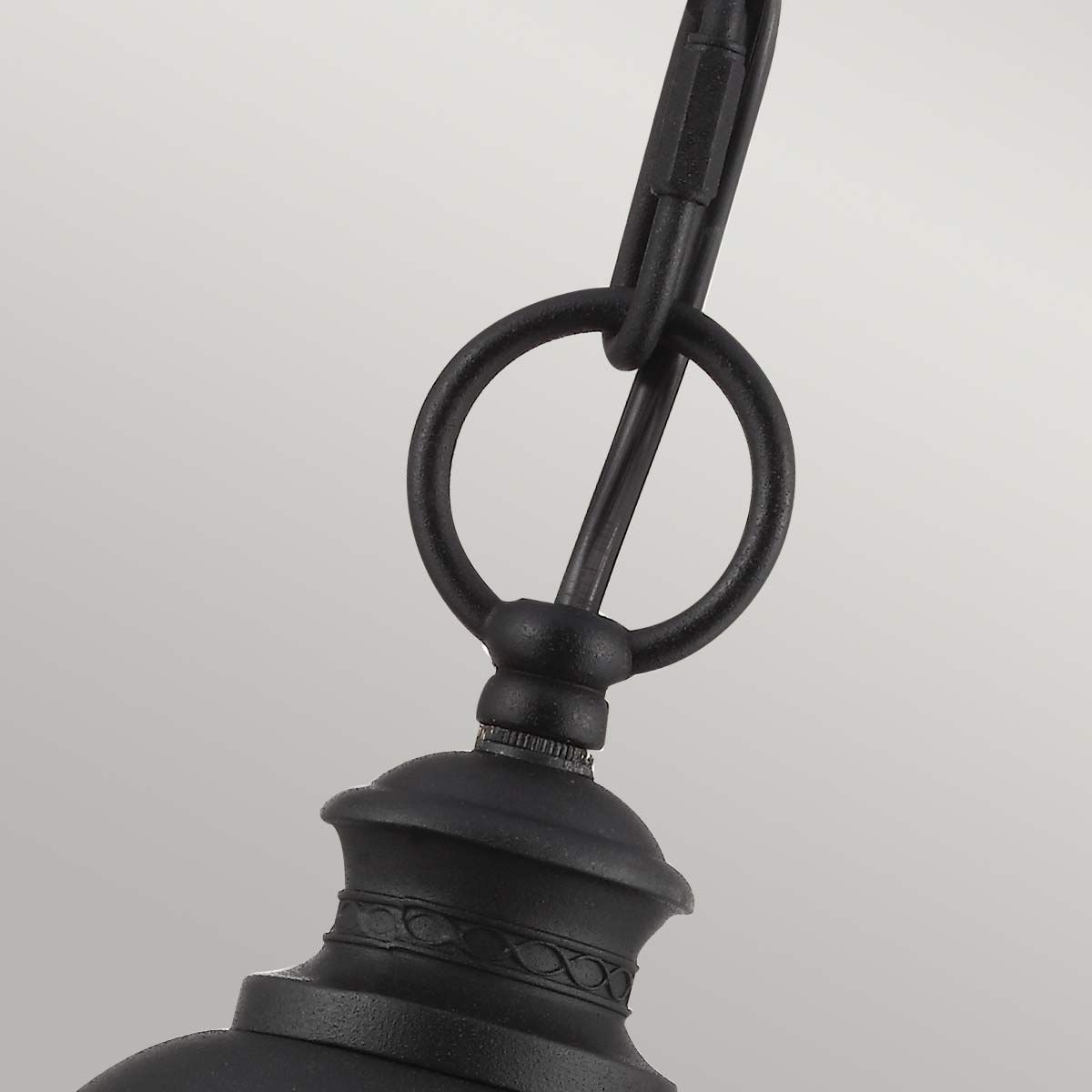 English Bridle 3 Light Large Chain Lantern Black - FE-EB8-L-BLK
