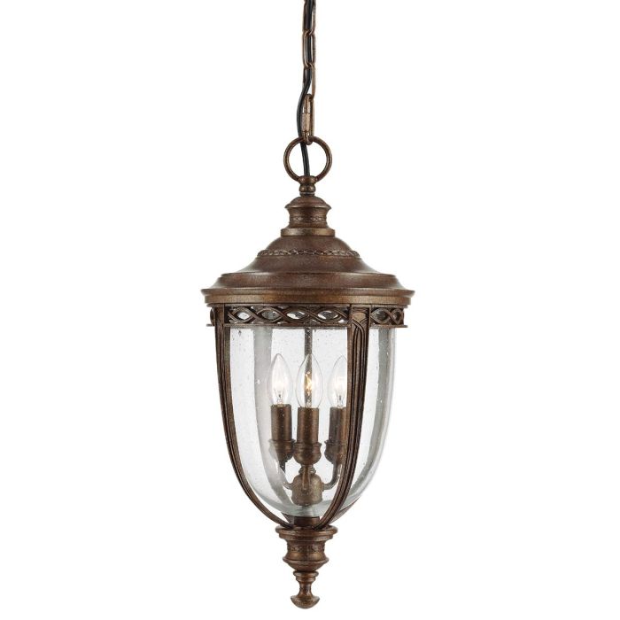 English Bridle 3 Light Large Chain Lantern British Bronze - FE-EB8-L-BRB