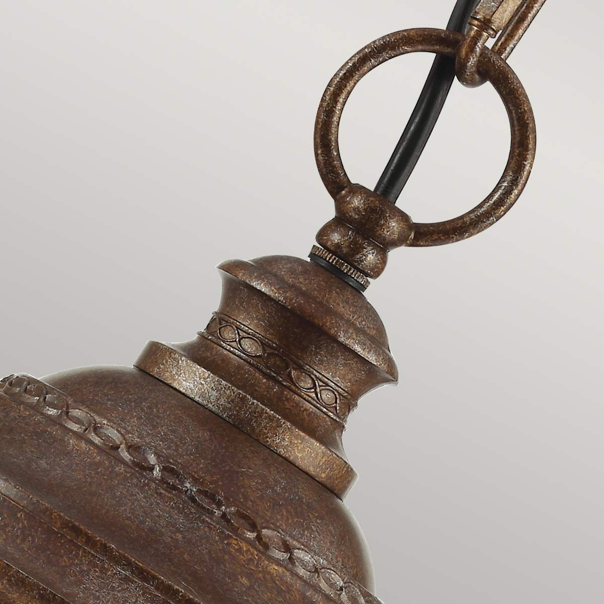 English Bridle 3 Light Large Chain Lantern British Bronze - FE-EB8-L-BRB