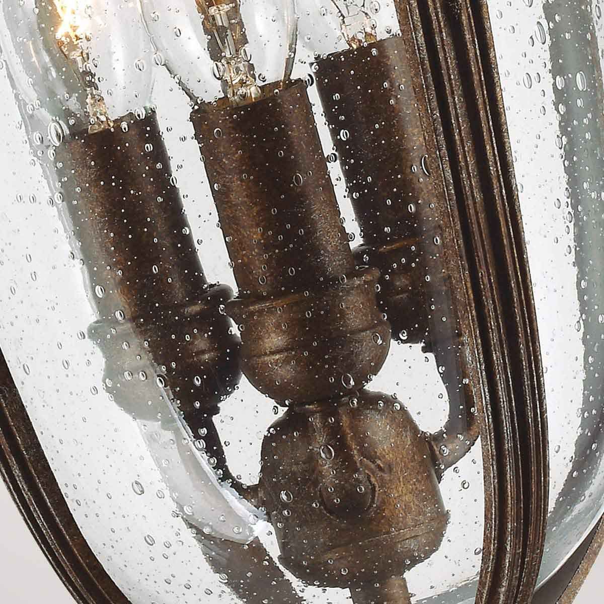 English Bridle 3 Light Medium Chain Lantern British Bronze - FE-EB8-M-BRB