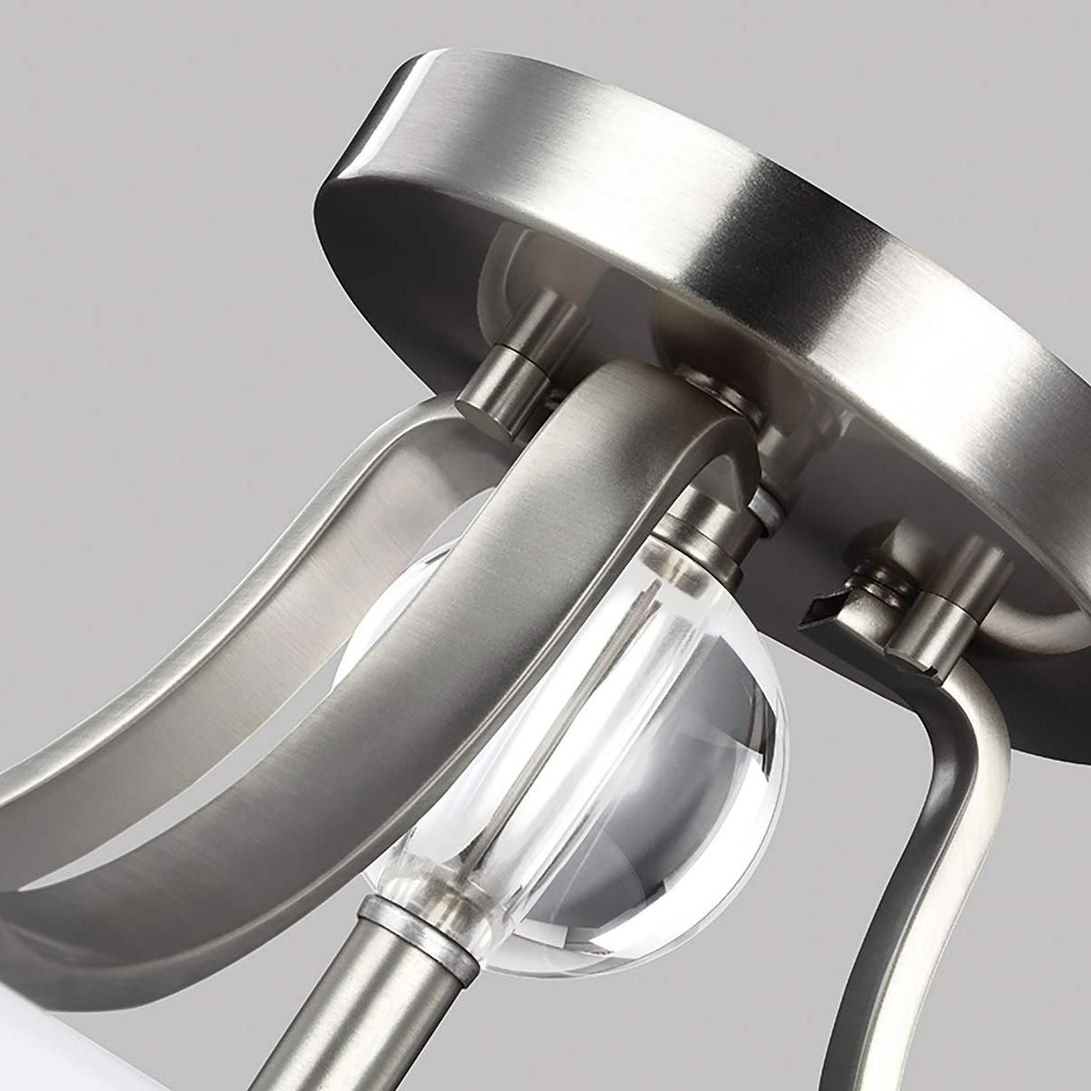 Evington 2 Light Semi Flush Mount Light Satin Nickel - FE-EVINGTON-SF-SN