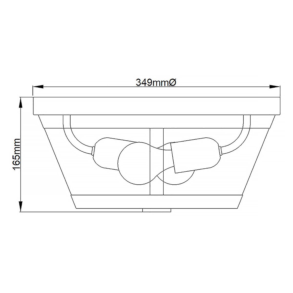 Harrow 2 Light Flush Mount Light Polished Nickel - FE-HARROW-F
